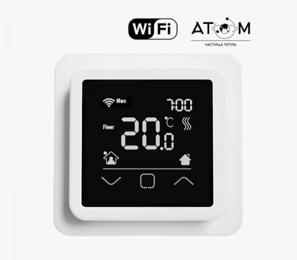 Терморегулятор для теплого пола Терморегулятор ATOM Gamma Wi-Fi белый